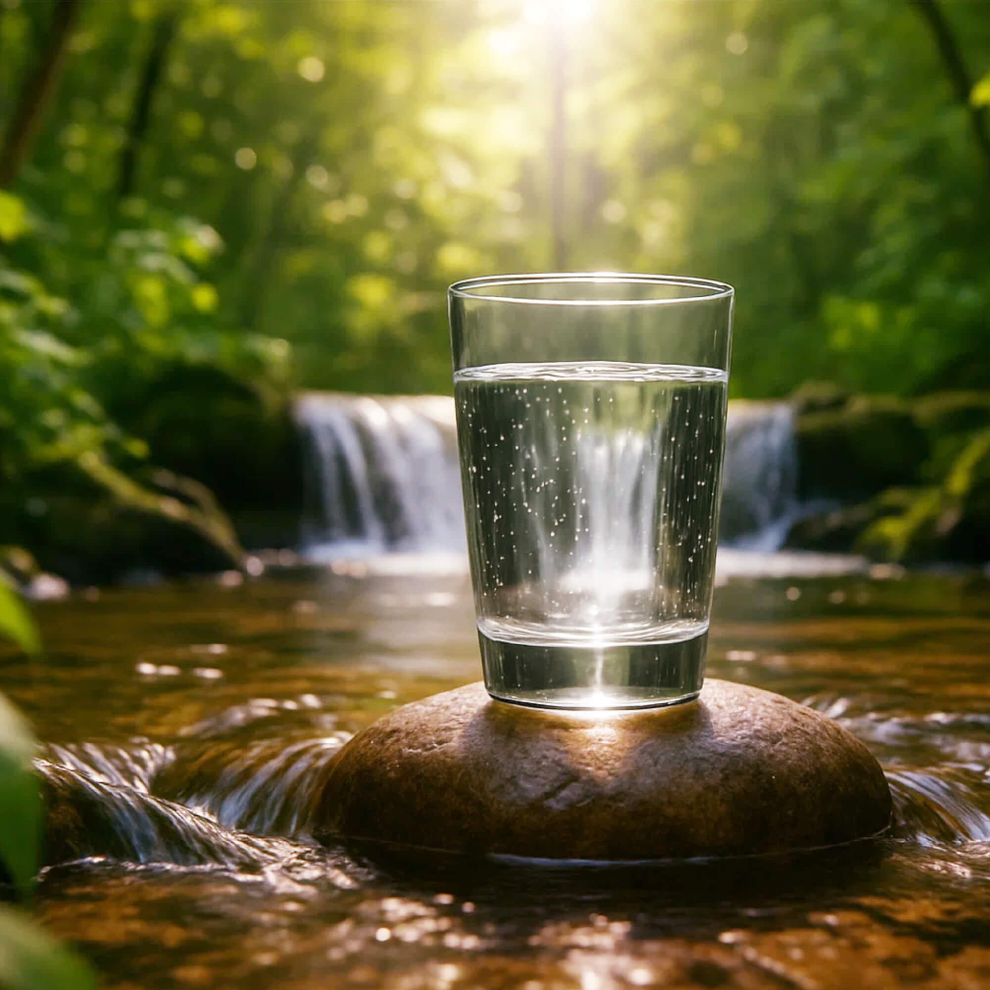 Glas mit reinem Wasser